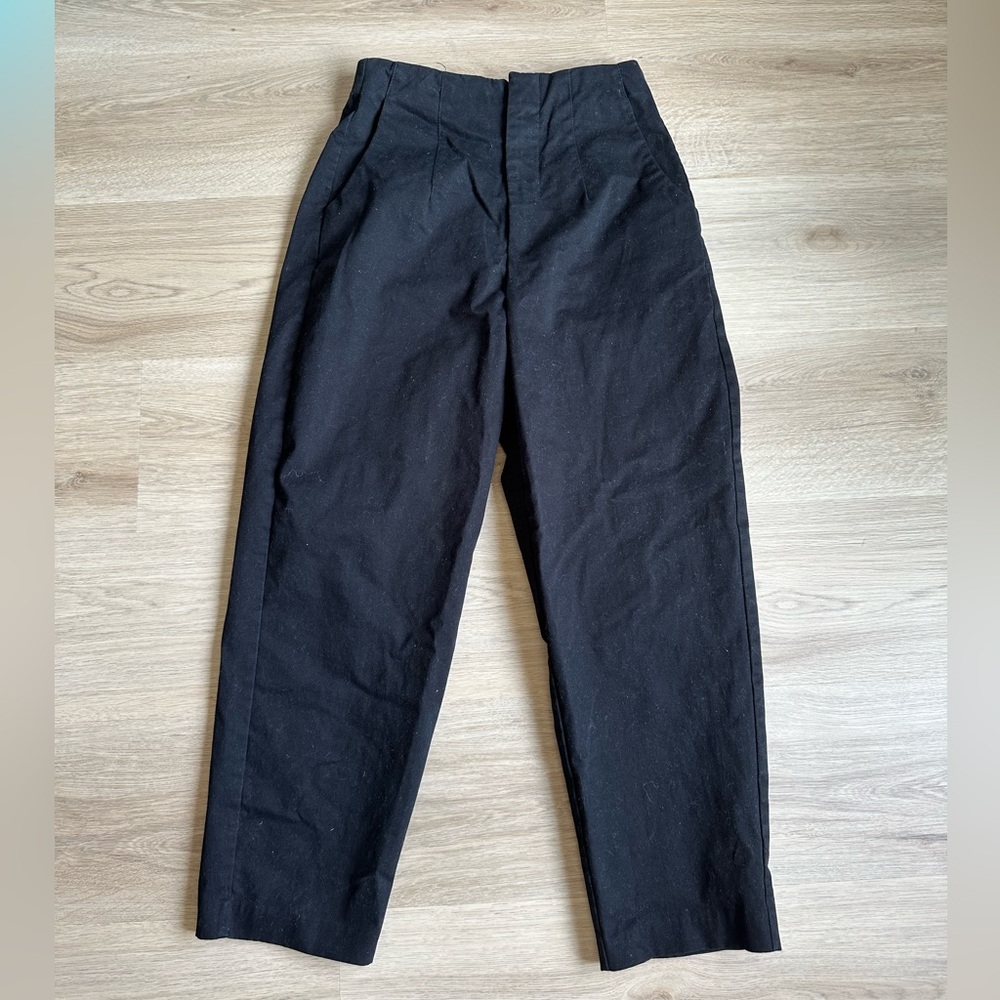 💖 ZARA Tapered Black Cropped Trouser